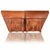 Best Bike Motorcycle Saddle Bags 2 Side Pouch Brown Leather Panniers 2 Side Bags