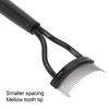 Eyelash Comb Folding Reusable Stainless Steel Eyelash Separator with Cover Cosmetic Tool Black