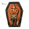 Fall Farmhouse Tabletop Centerpiece Vintage Halloween Wooden Decor, Cat Mummy Skeleton Figurines, Decorative Signs for Fireplace Shelf Mantel