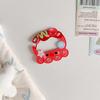 Kawaii Ins Style Acrylic Keychain Holder Cartoon Fruit Cupcake Star Shaped Bag Pendant Hook Cute Korean Style Key Hanging Decor