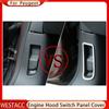 Aço inoxidável capô do motor do carro interruptor botão painel capa decoração adesivo guarnição para peugeot 2008 2014-lhd