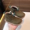 Stivali da bambina e da bambino in autunno e inverno, in pelle scamosciata, per bambini, scarpe casual, antiscivolo, per esterni, stivaletti in peluche per bambini
