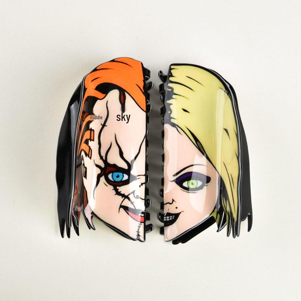 Meiya 2025 Clown Face Hair Claw Clip - Updo Shark Clip Headwear