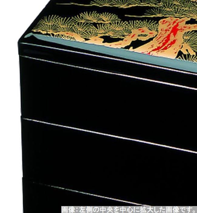 Jubako Hinode Pine X X Made In Japan J-kitchens 3-Tier 8-inch (Stacked Box), Houtoku, Design, 24.2cm 24.2cm 19.5cm,