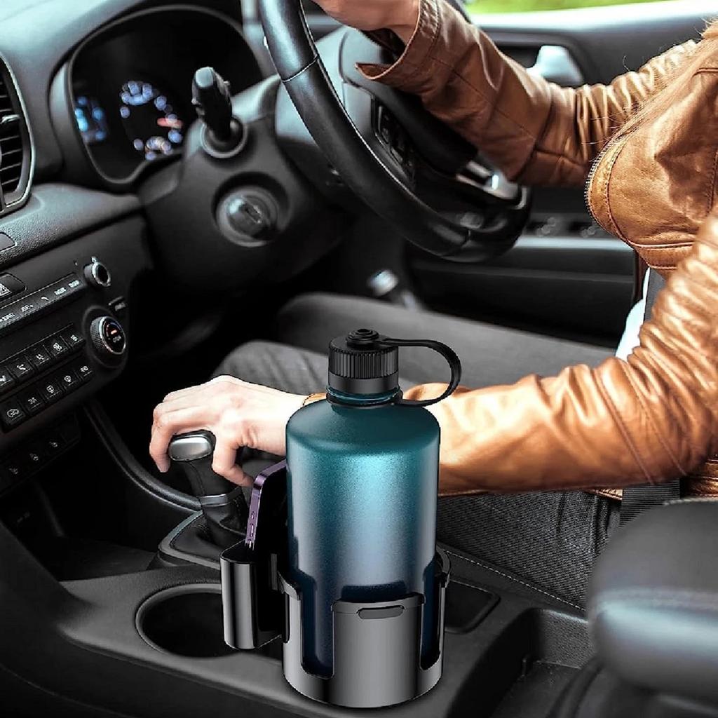 Car Cup Holder Expander 2-in-1 Design Adjustable Base Phone Stand Universal Multifunctional Organizer Car Accessories