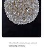 Luxury Crystal Pendant Light: Elegant Wrought Iron Hallway & Entrance Wall Lamp