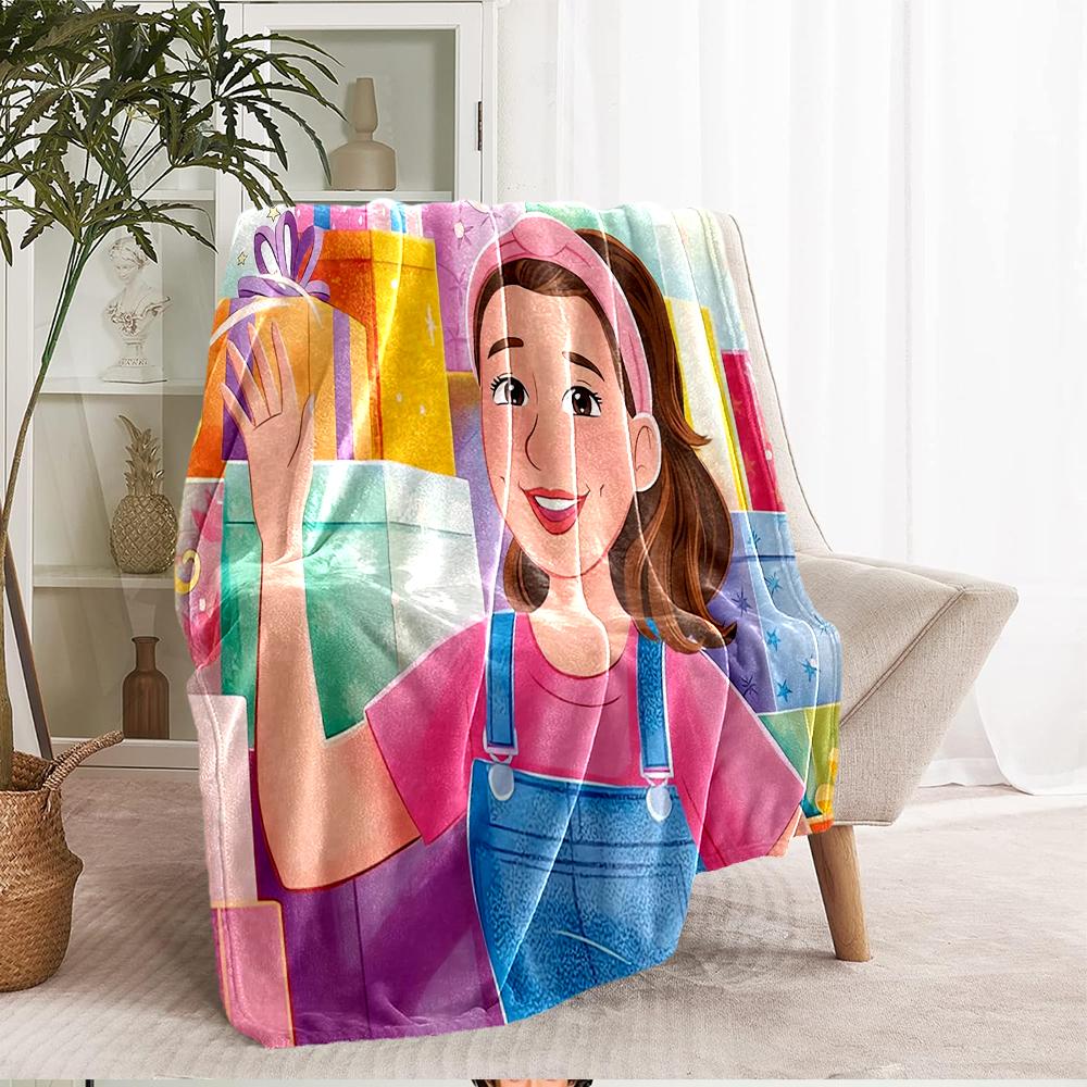 Ms. Rachel Theme Printed Blanket - Perfect for Couch, Bed, Travel & Outdoor Use | Machine Washable, Cozy & Durable.
