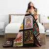 Dungeon Crawler Carl Vintage Stamp Blanket Quality Warm Comfy Bedding Throws Winter Travel Office Bedroom Aesthetic Bedspread