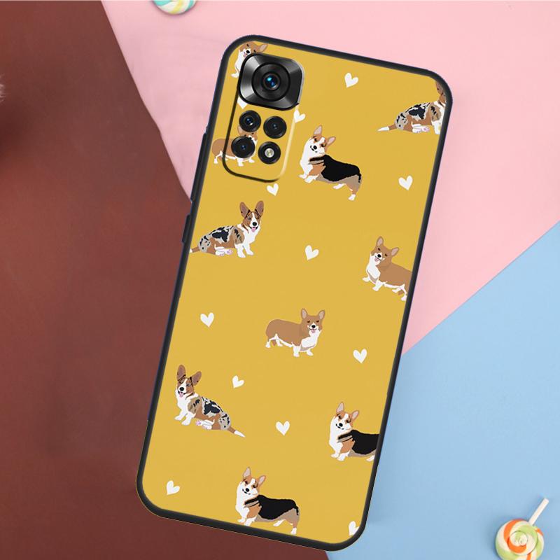 Cartoon Welsh Shiba Corgi Dog Cover For Xiaomi Redmi Note 14 13 12 9 10 11 Pro 9S 10S 11S 12S Redmi 14C 10C 12C 13C Case