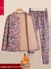 Fleece-Lined Warm Underwear Set for Middle-Aged and Elderly Women - Autumn/Winter Style