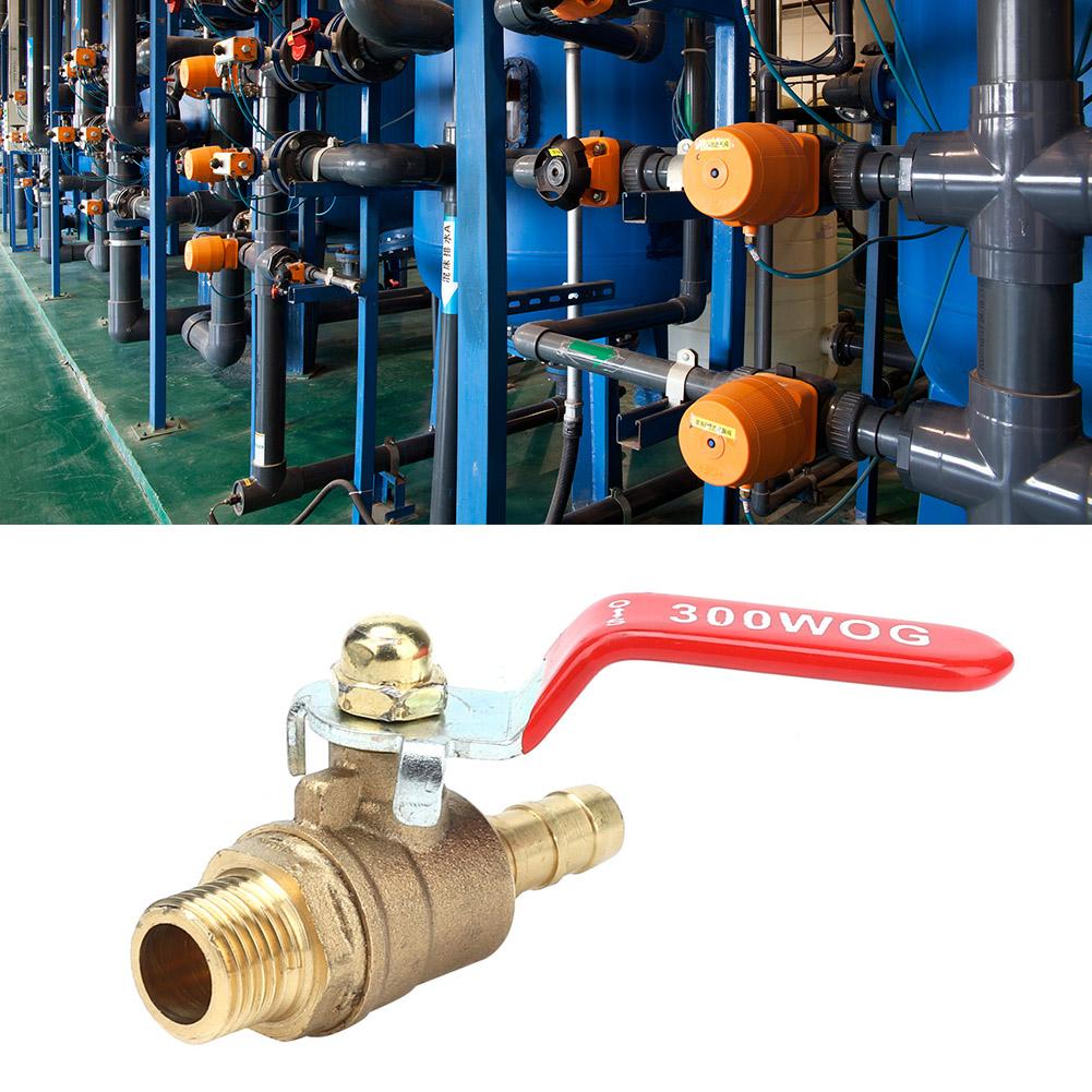 G1Celsius4   Male to 8Celsius10Celsius12mm Hose Barb   Valve Green Lever Handle Thicken Brass Valve(8mm)