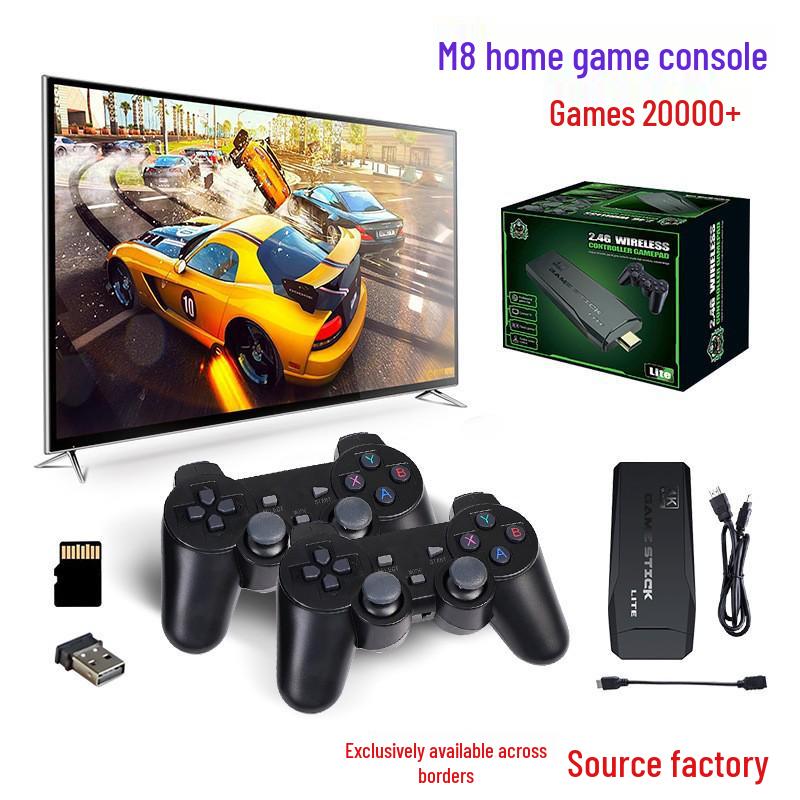 

M8 Bluetooth 4K HD Retro Arcade Game Console for Two Players 32GB (8000+ games)