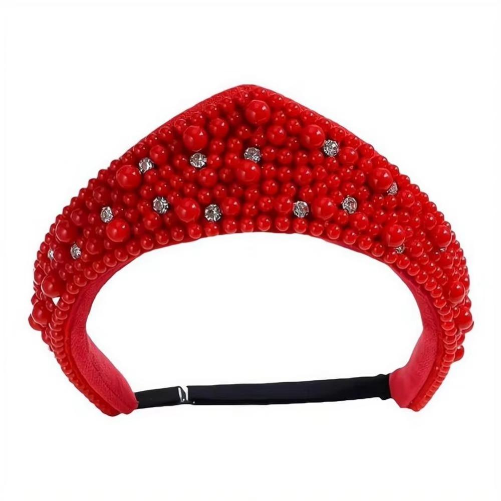 Faux Pearls Pearl Headband Rhinestone Rhinestone Hair Band Fashion Women Hair Jewelry Festival