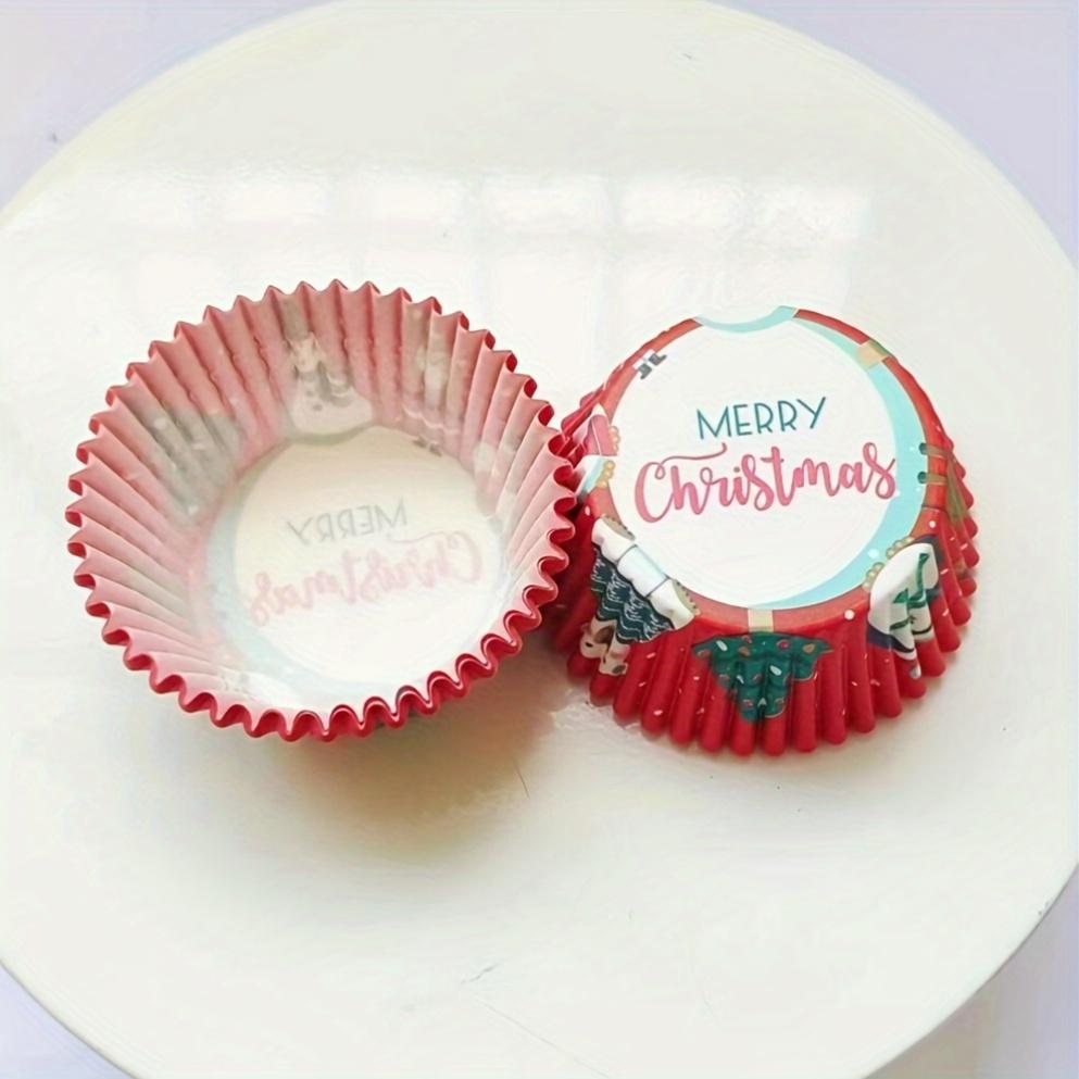 100 Pieces of Festive Christmas Cake Liners - Perfect for Baking Holiday Treats