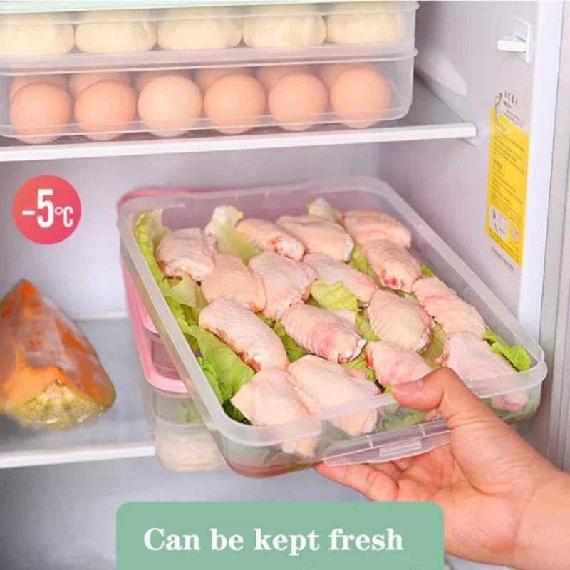 24 Grid Eggs Holder Stackable Freezer Storage Organizers Egg Storage Container Plastic Egg Carton Kitchen Egg Storage Box Tray