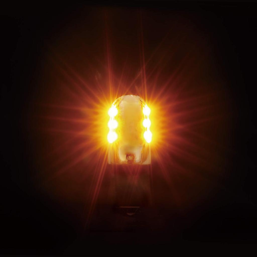 PIAA LED Turn Signal Bulb LEW102 S25 Amber 250lm 12V 2W Vehicle Inspection Compliant Polarity-Free Omnidirectional Diffusion 9-Piece Set