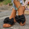 Women Slippers Trend Bow Anti Slip Sandals Wear-resistant Shoes Women Soft Sole Flat Heel Slippers Home Slides Women