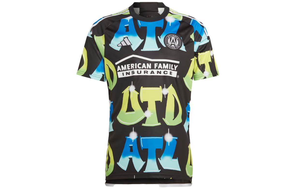 

Adidas Atlanta United T Shirts Men s Black Crew Neck Moderate Straight Fit HT3228 XXL