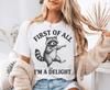 Först och främst är jag en Delight Tvättbjörn T-shirt Comfort Colors® Rolig Tvättbjörnsälskare Vintage Sarkastisk Skräp Panda Retro Vild Fräck Introvert Humor