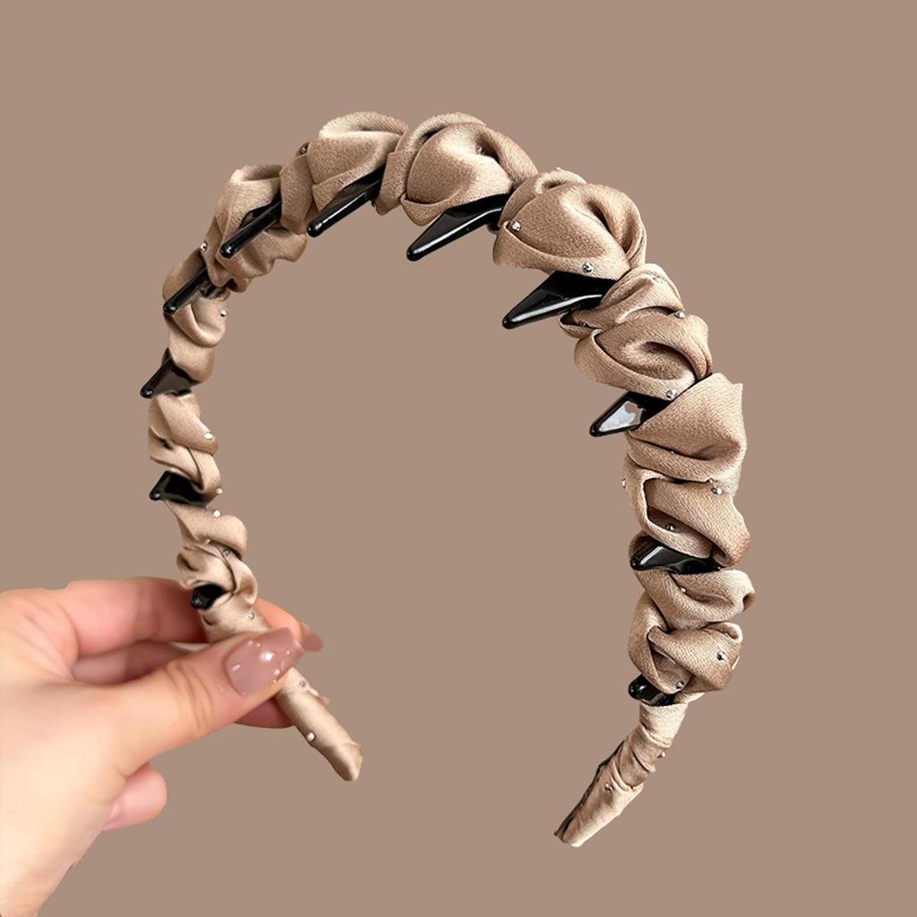 Elegant Rhinestone High Crown Headband for Women - Stylish Everyday Hair Accessory