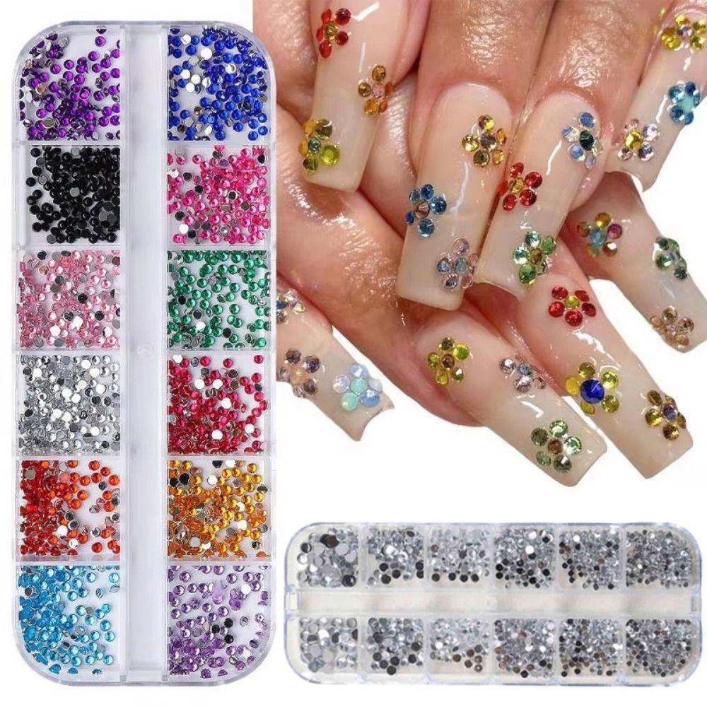2Box Mixed Color Nail Crystal Charms ultra-shimmer Manicure  Rhinestones  Versatile Decoration