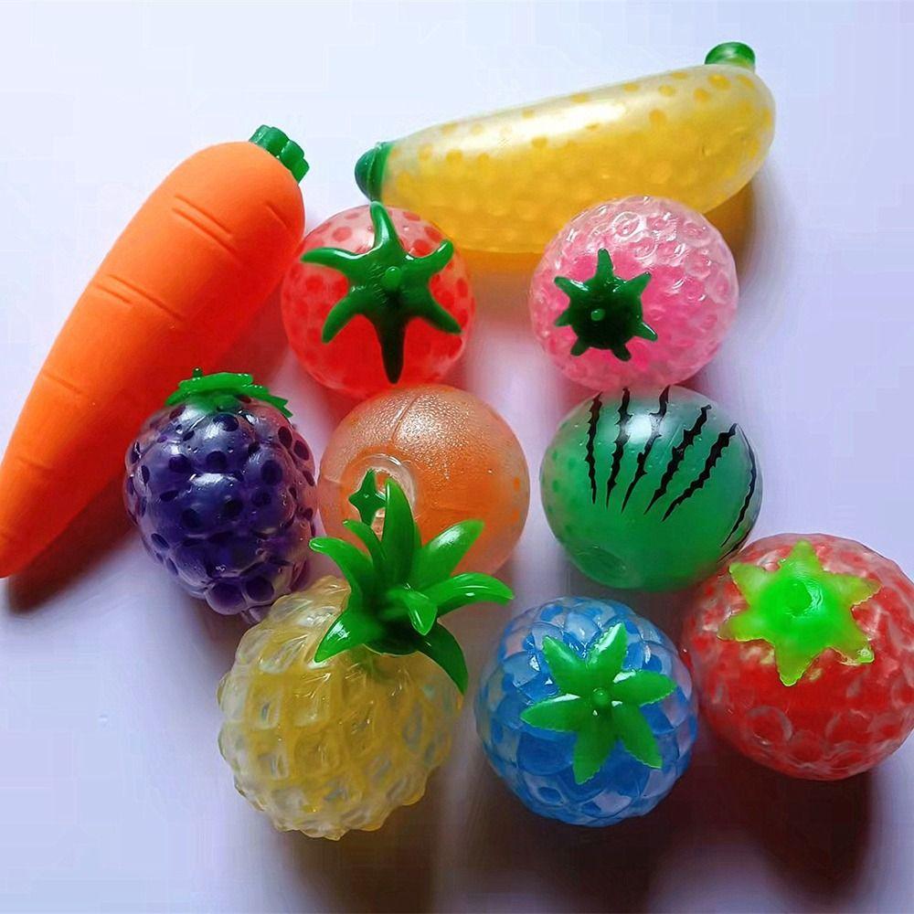 1pc Watermelon Fruit Squishy Stress Balls Squishy Texture Dough Ball New Squeeze Ball  Fidget Use