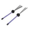 2PCS Drum Brushes High Carbon Steel Wire Brush Retractable Drumstick Brush Set for Percussion