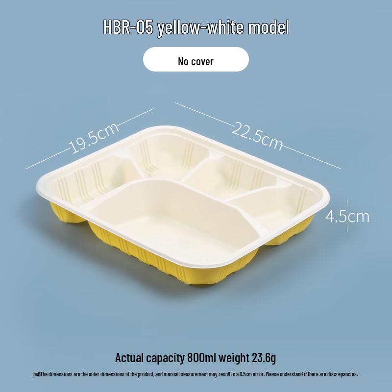 

MOLUONA Divided Disposable Rectangular Lunch Boxes