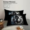 Black White Tigers Pattern 3D Printed Duvet Cover Set Soft Comfortable Bedding Set Wildlife Style Quilt Cover Set Pillowcases