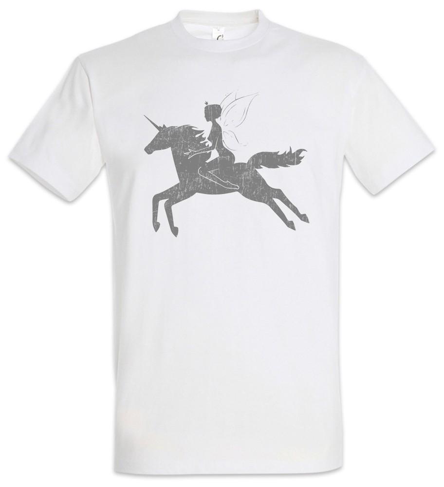 Fairy Riding Unicorn T-Shirt Horn Rainbow Fun Fairies Princess Fairytale Unicorn