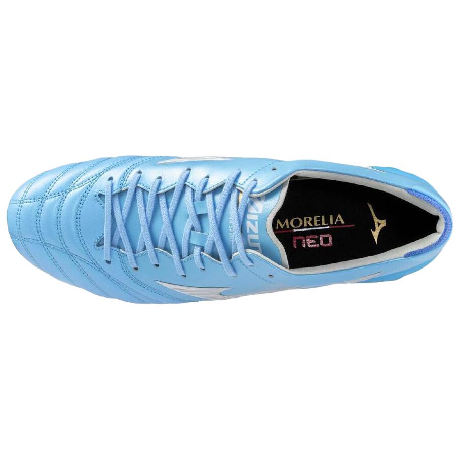 Mizuno Morelia Neo 4 Artificial Leather Soccer Shoes Unisex Light Blue P1GA263025