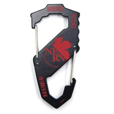 Cospa EVANGELION NERV Carabiner S Type BLACK X Cm Made of Aluminum Approx. 9.4 4.5