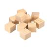 PATIKIL Set of 10 Rubber Stamps Wooden Stamps Plain 25x25mm Square Stamps Name Stamps Personal Seals Stamp Making DIY Crafts Brown