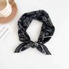 [18 cotton and linen] French high-end bag head small square scarf women's seaside photo silk scarf spring and autumn decorative versatile scarf