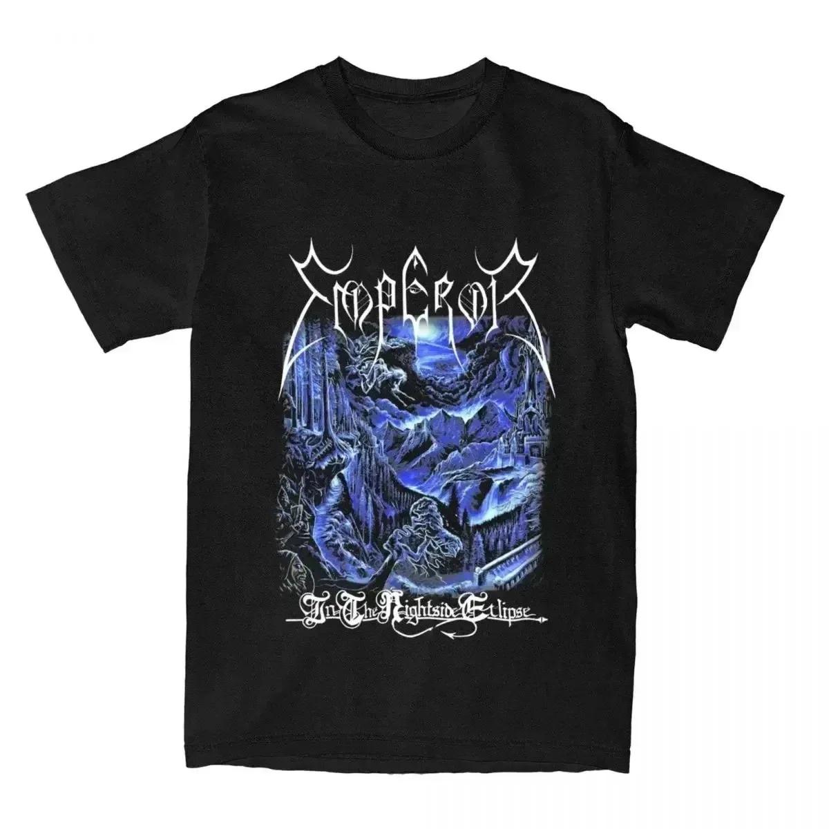 

Black Metal Band Emperor Accessories T-Shirt for Unisex Unisex Song In The Nightside Eclipse Tees O Neck All Seasons M