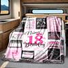 Birthday Celebration Customize Your Name Rv Blanket Soft Warm Lightweight Allseason Multipurpose Throw For Travel Camping Picnic Sofa Bed Living Room