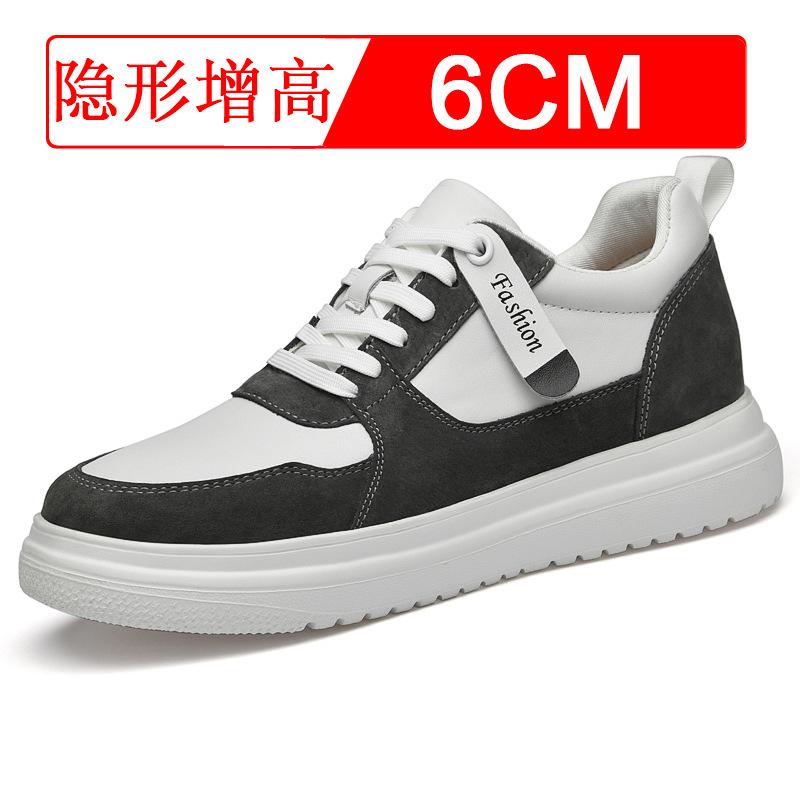 Invisible Inner Heightening Men's Shoes 8CM Sports Shoes Breathable British Heightening Shoes Men's 6 Casual Board Shoes