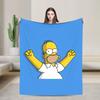 Simpsonsed Cartoon  Blanket Velvet Autumn/Winter   Multifunction Warm Throw Blanket For Bed Couch Bedding Throws