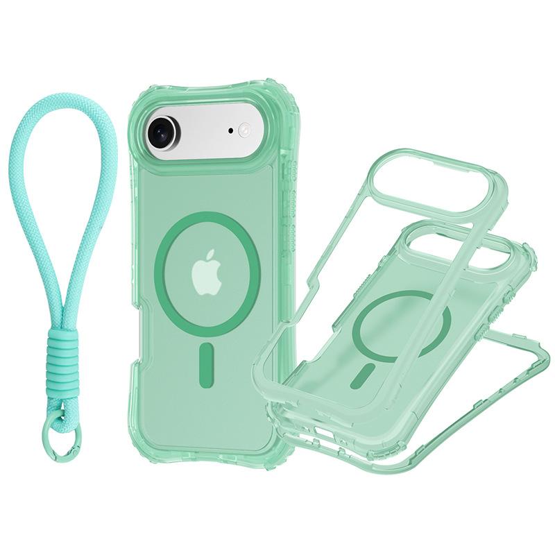 

For IP17air Anti Drop Phone Case Magnetic Suction Waist Three in One High-end Quality Skin Feel with Hand Strap For iPhone 17 Pro Max