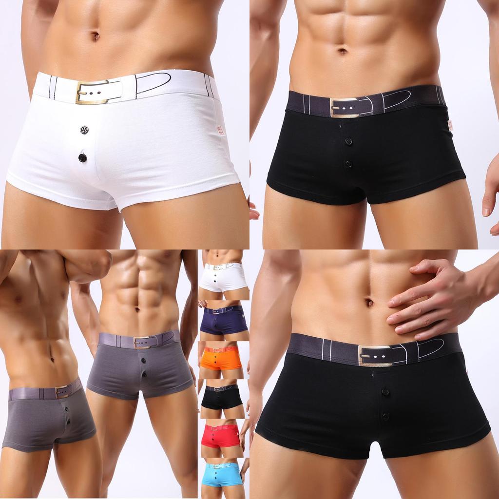 Premium Quality Men 3d Print Underwear Featuring Button File Open Bulge Design For Ultimate Comfort