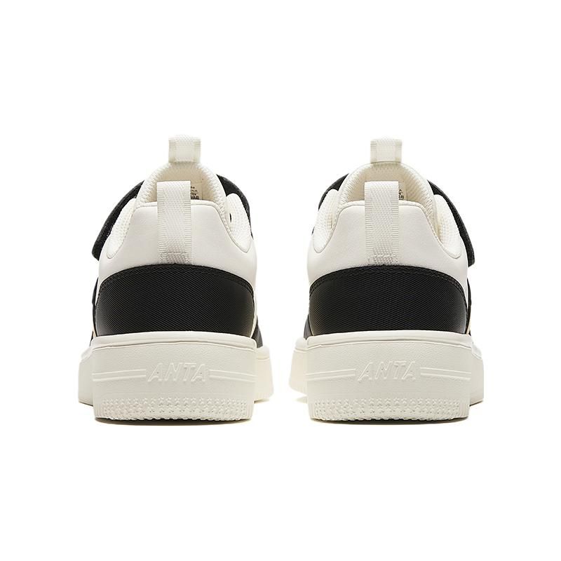 Anta Antiskid Shock Absorbing Wear Resistant Low Top Kids Skate Shoes Kids Sneakers Black White A312348031-3