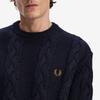FRED PERRY [Sharp] Chunky Cable Knit - Navy Afpm2538562-608