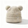 Cute Bear Ear Wool Hat, Windproof and Warm Hat In Autumn and Winter, Women's Soft Waxy Skin-friendly Age-reducing Knitted Hat