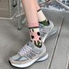 Japanese Style Cartoon Kitten Mid-Calf Socks, Women's Graffiti Sport, Spring/Autumn Korean College Fashion