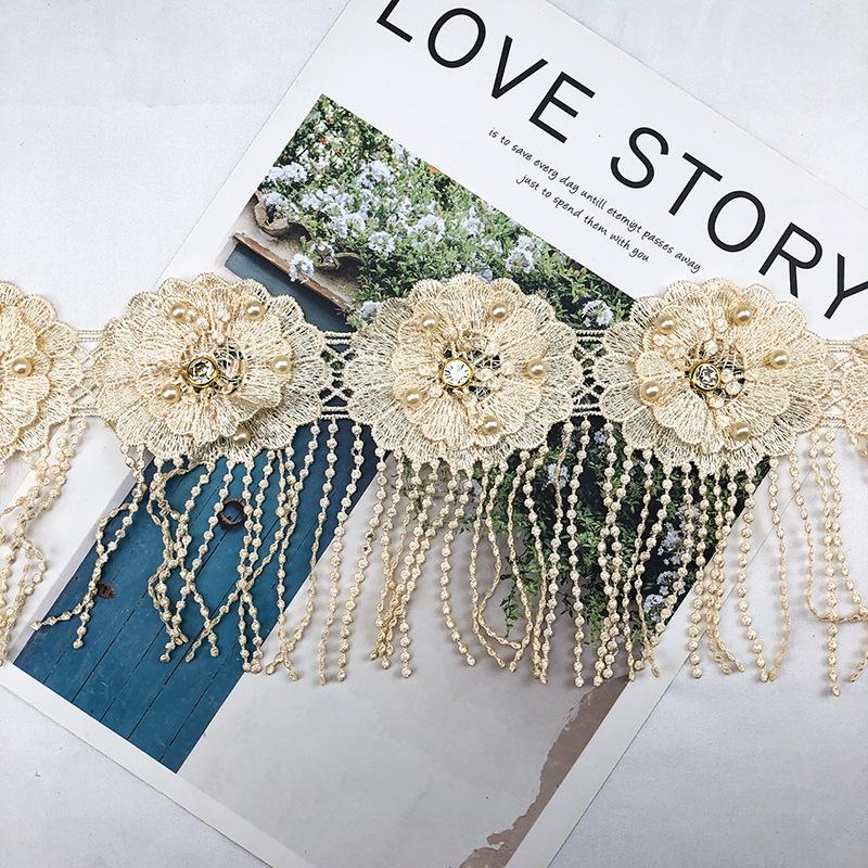 

Материалы для рукоделия 10 ярдов кружева для вышивки, водорастворимое кружево, фейерверк, подвесные бусины, украшения, одежда, аксессуары, кружево 12.5cm/5 yards