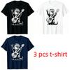 Rock Guitarist Otter Pattern Print Men's T-shirt Summer Men's and Women's Casual Fashion Tops Men's Short Sleeve T-shirt Oversize Clothing