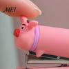 Soft PVC Shell Stapler for Kids Study Mini Cartoon Stapler, Cute Pig Shape, Portable Lightweight School Supplies Binding Tool, Handheld And