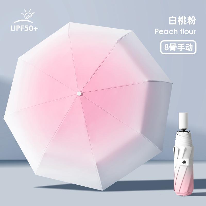 

Новый трехсложный 16-спицевый простой автоматический зонт с постепенным изменением цвета, солнцезащитный зонт от солнца