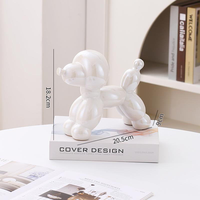 Figurina Cane Ospite in Ceramica Decorazione Casa Decorazione Stanza Accessori Ufficio Animale Nordico Sculture Decorative Figurina