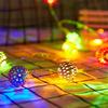 Iron Moroccan Ball Light String Ramadan Atmosphere Decoration LED Light String Cabinet Courtyard Decoration Hollow Ball